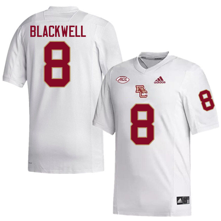 Boston College Eagles #8 Jaylen Blackwell College Football Jerseys Stitched-White